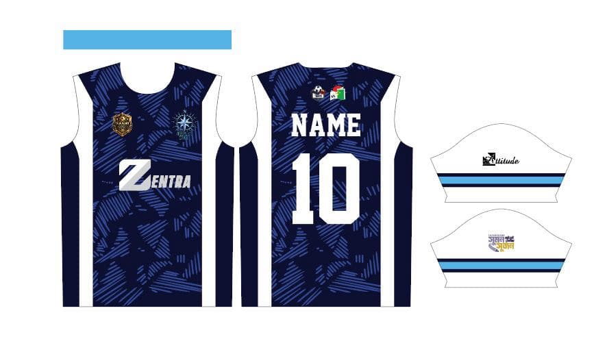 Navy Palm — Tournament Jersey — front view