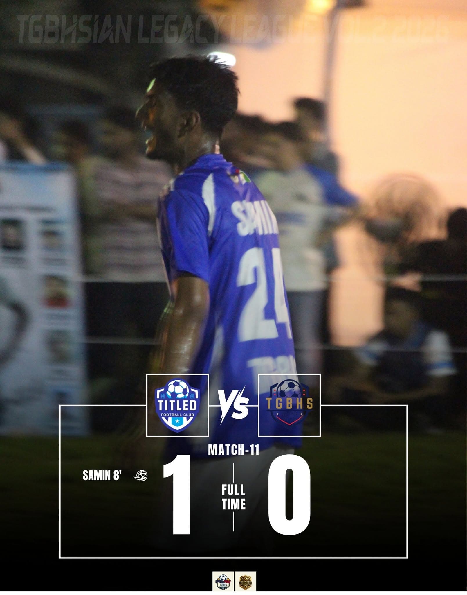 Titled FC player during the 1–0 match against TGBHS in TGBHSian Legacy League Vol. 2
